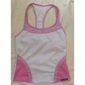 Louis Garneau Comp Sleeveless Top " Airlite" White Pink Women's Size Small NWOT